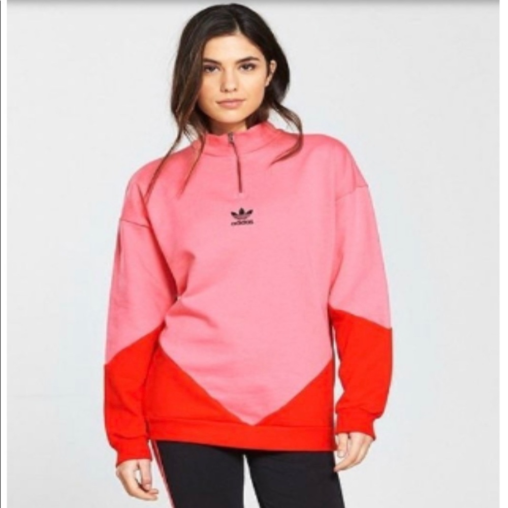 Adidas Originals Colorado colorblock pink and orange sweatshirt